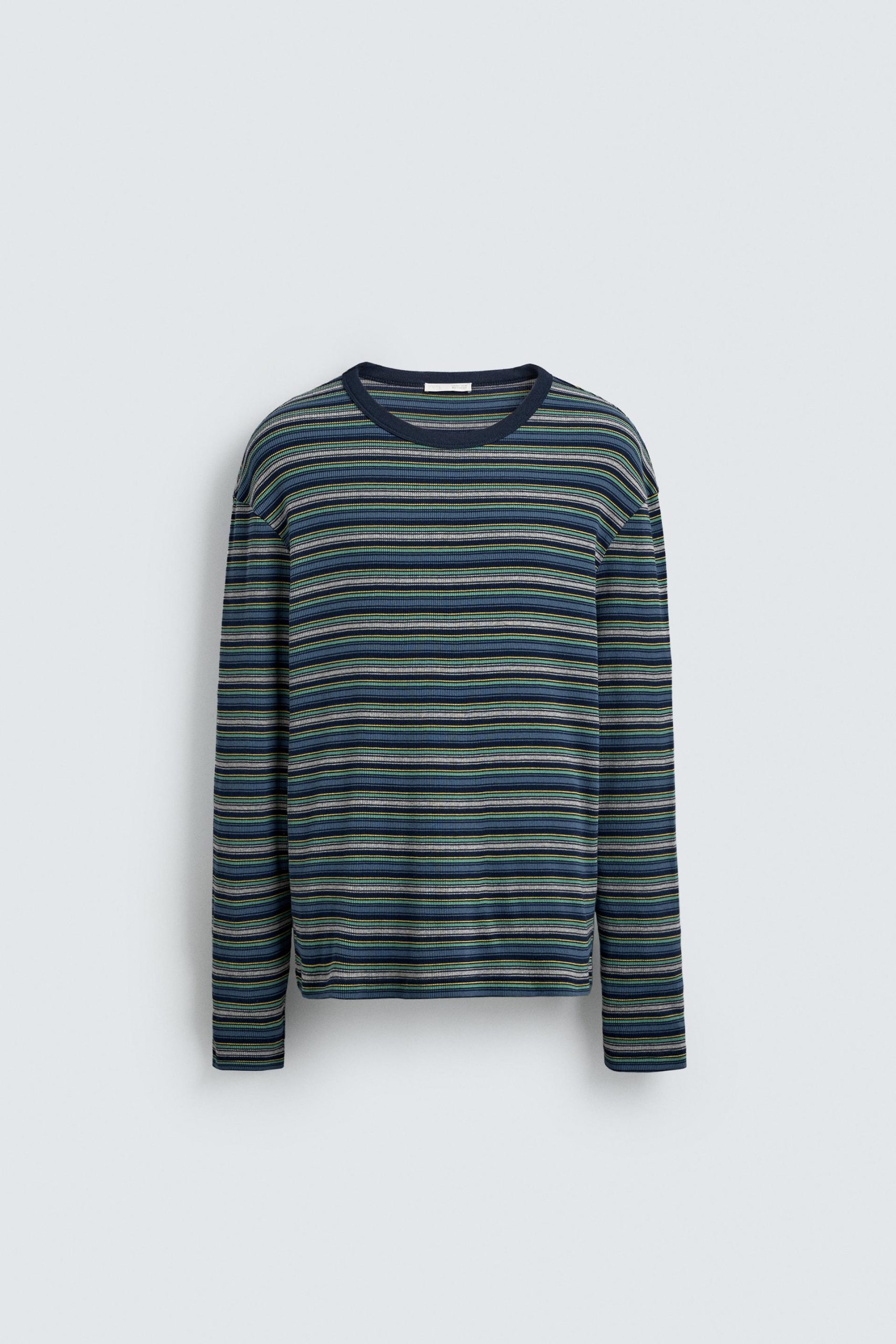 RIBBED STRIPED T-SHIRT MARO - Ảnh 3