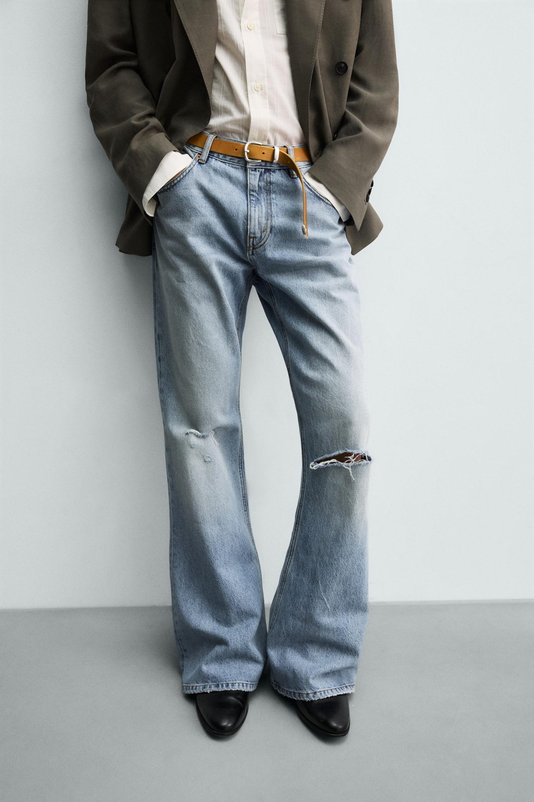 RIPPED FLARE FIT JEANS MARO - Ảnh 7