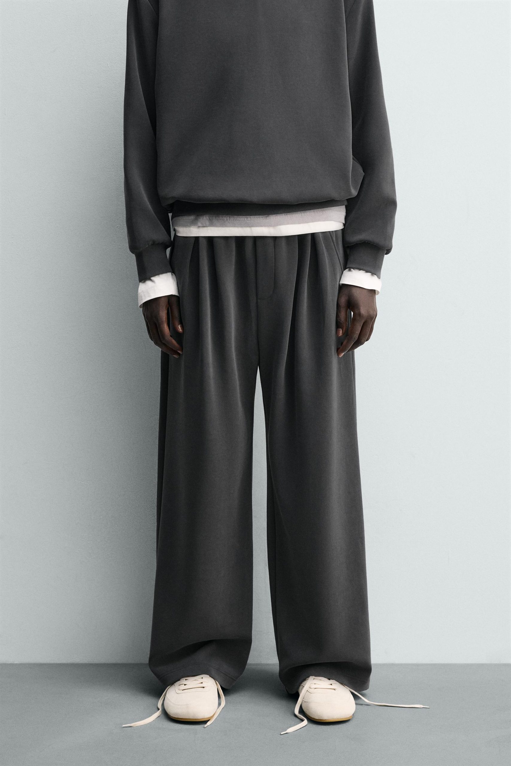 Soft Faded Wide-Leg Joggers MARO