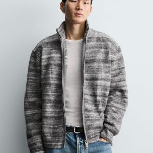 STRIPED JACQUARD CARDIGAN MARO