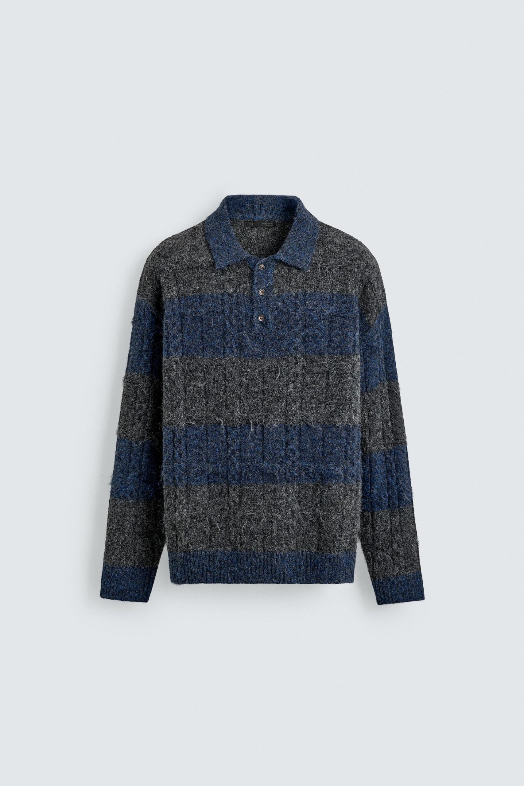Striped Jacquard Knit Polo Shirt MARO - Ảnh 8