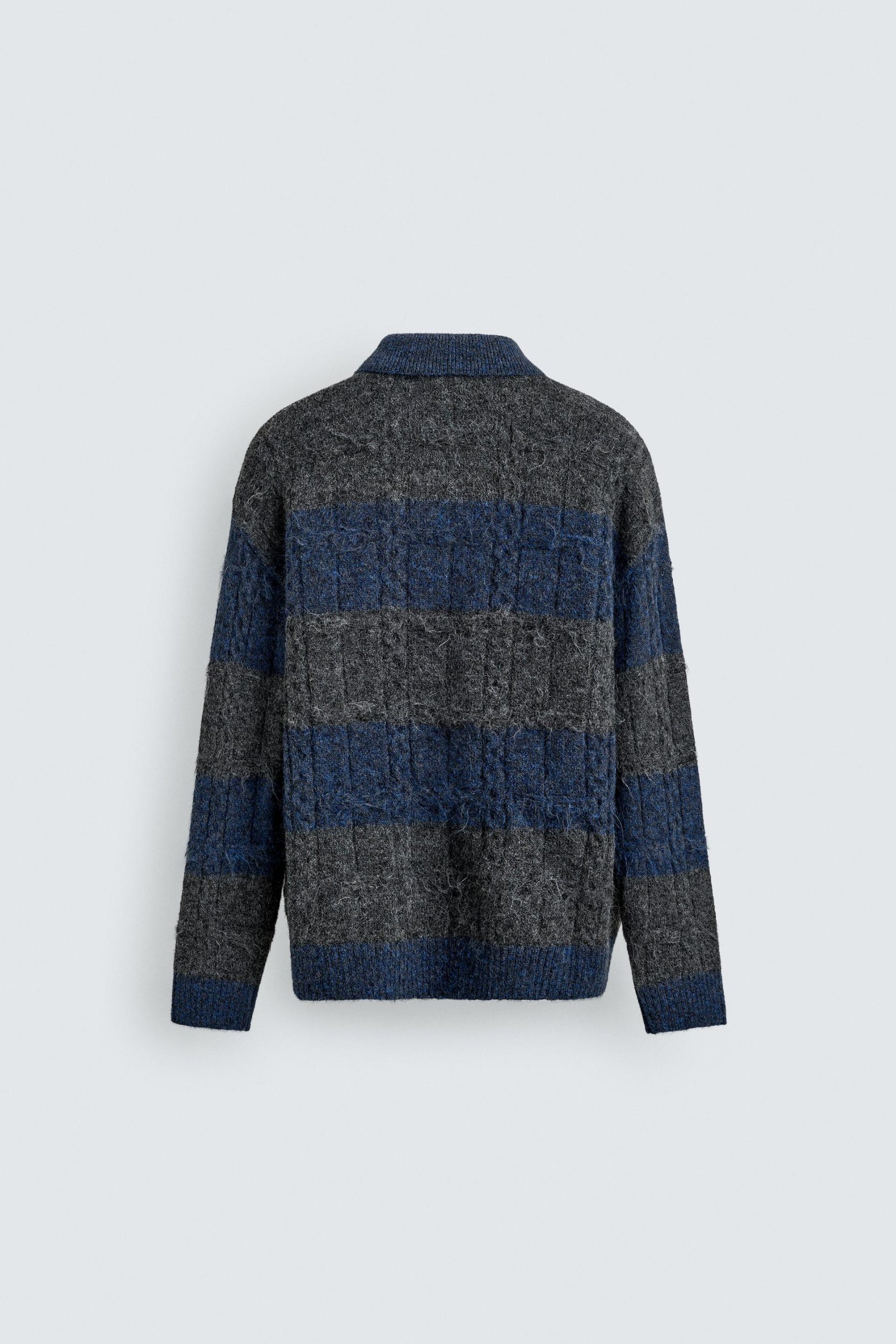 Striped Jacquard Knit Polo Shirt MARO - Ảnh 9
