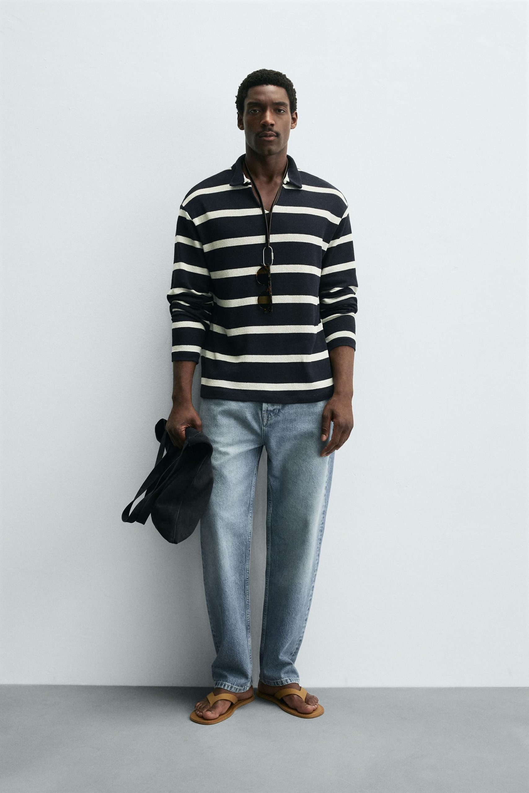 STRIPED JACQUARD POLO SHIRT MARO - Ảnh 10