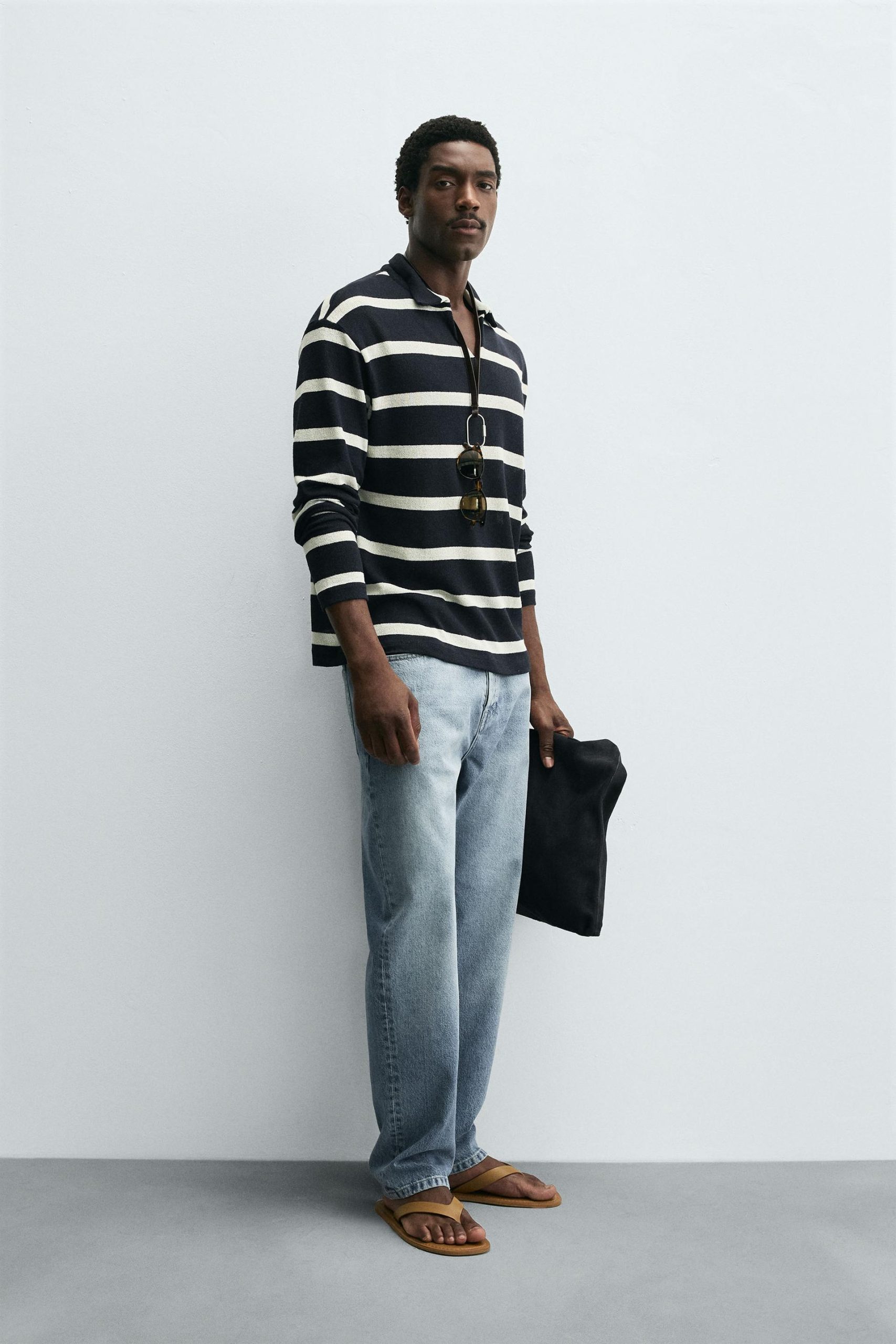 STRIPED JACQUARD POLO SHIRT MARO - Ảnh 7