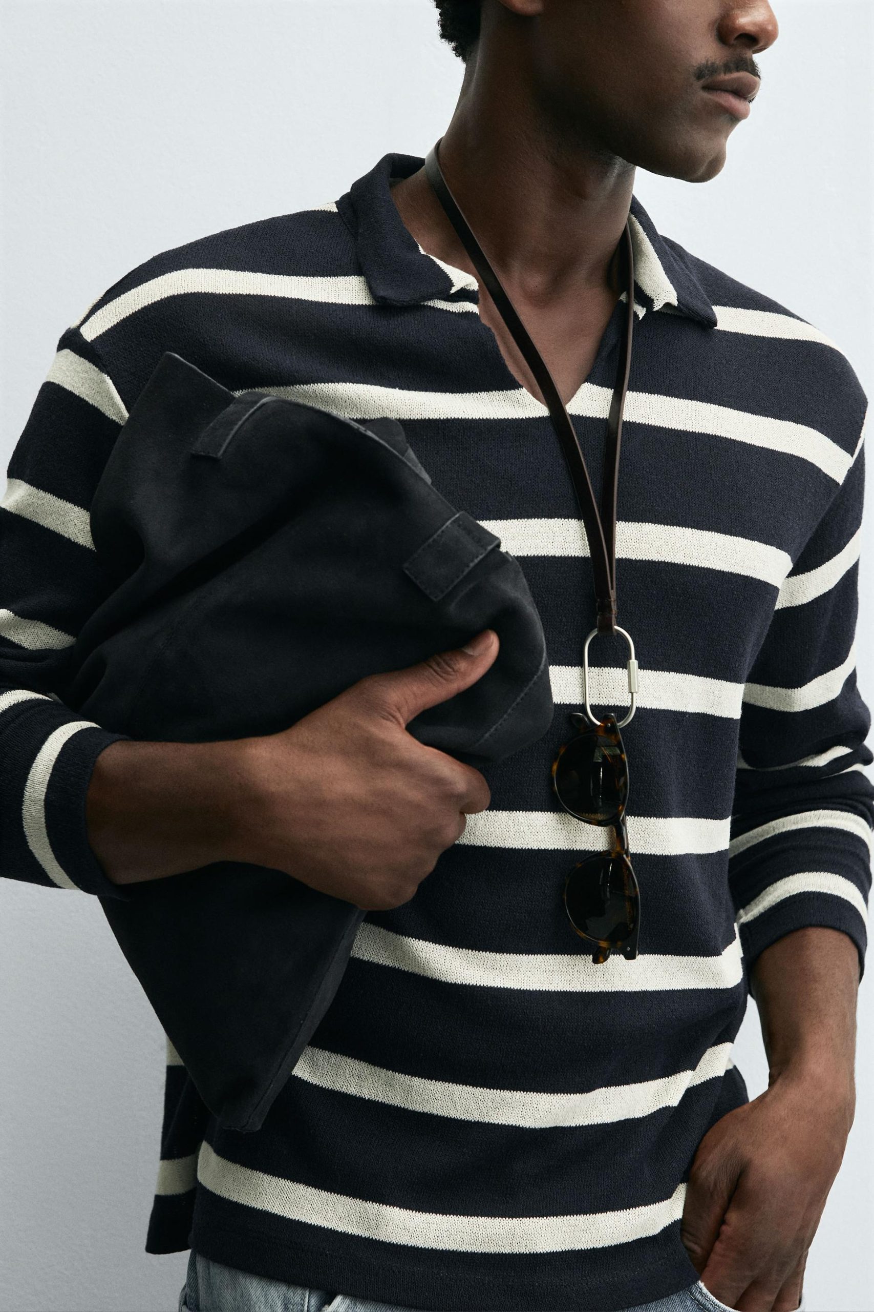 STRIPED JACQUARD POLO SHIRT MARO - Ảnh 6