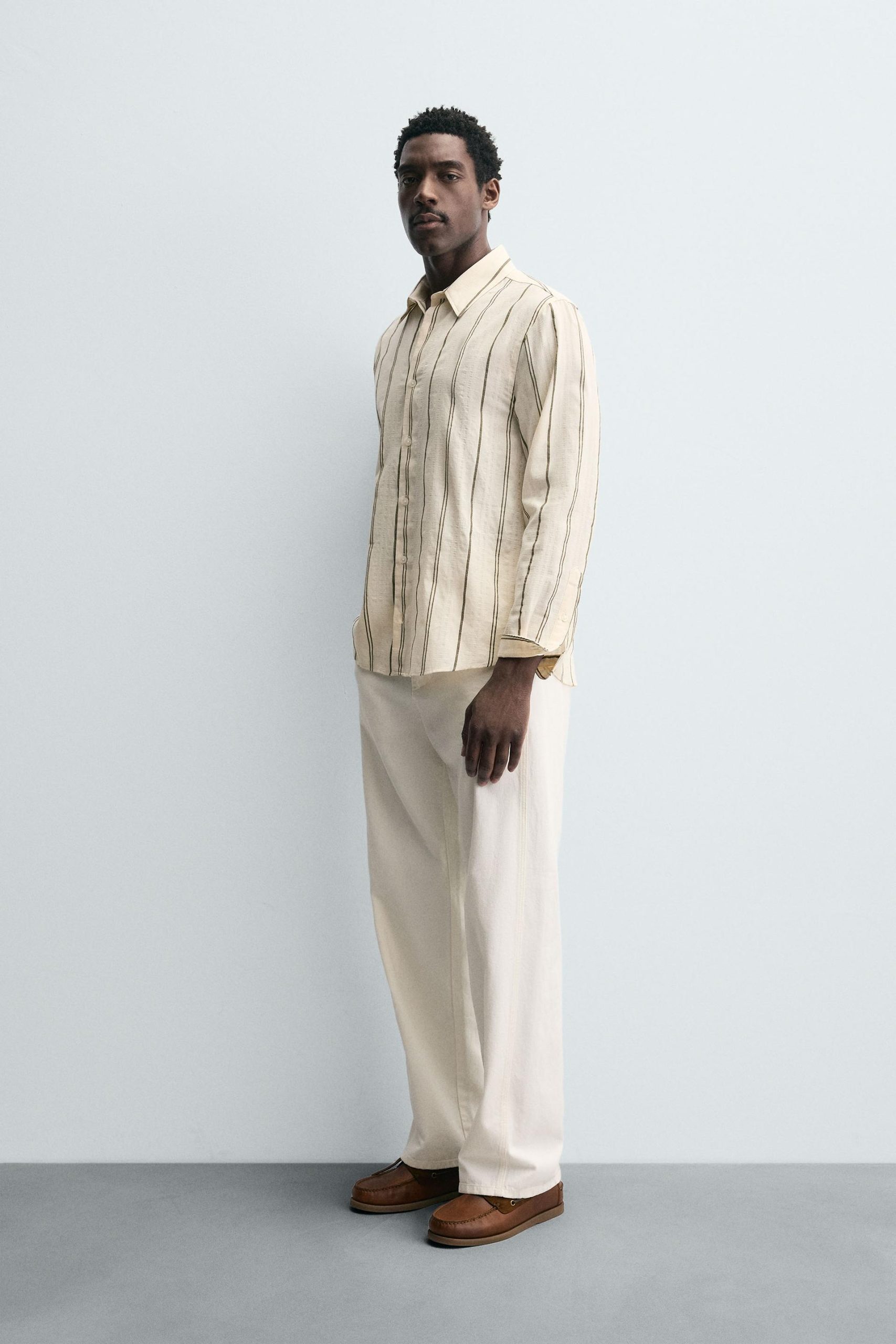 STRIPED JACQUARD SHIRT MARO - Ảnh 6