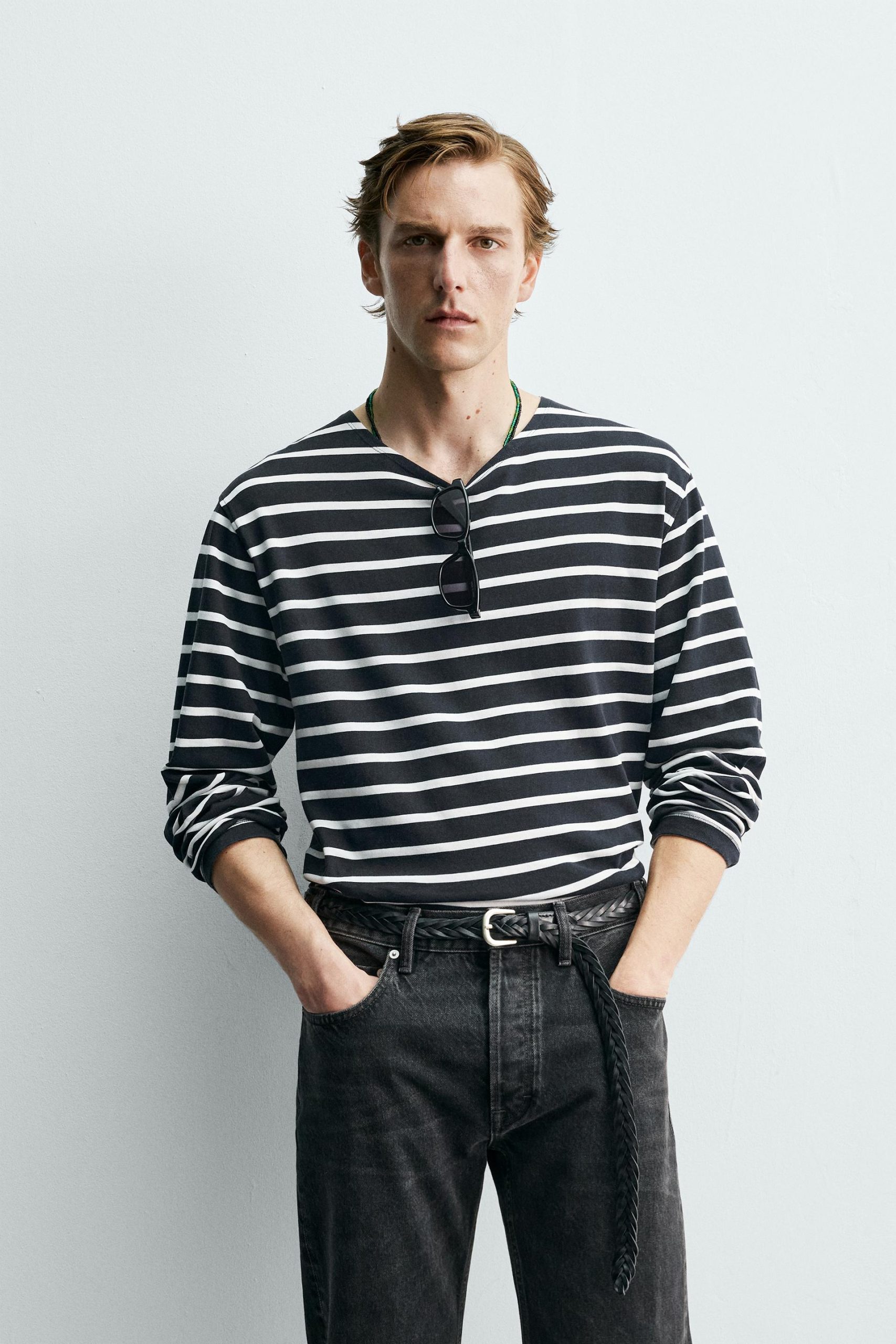 STRIPED JACQUARD T-SHIRT AARON LEVINE X ZARA MARO