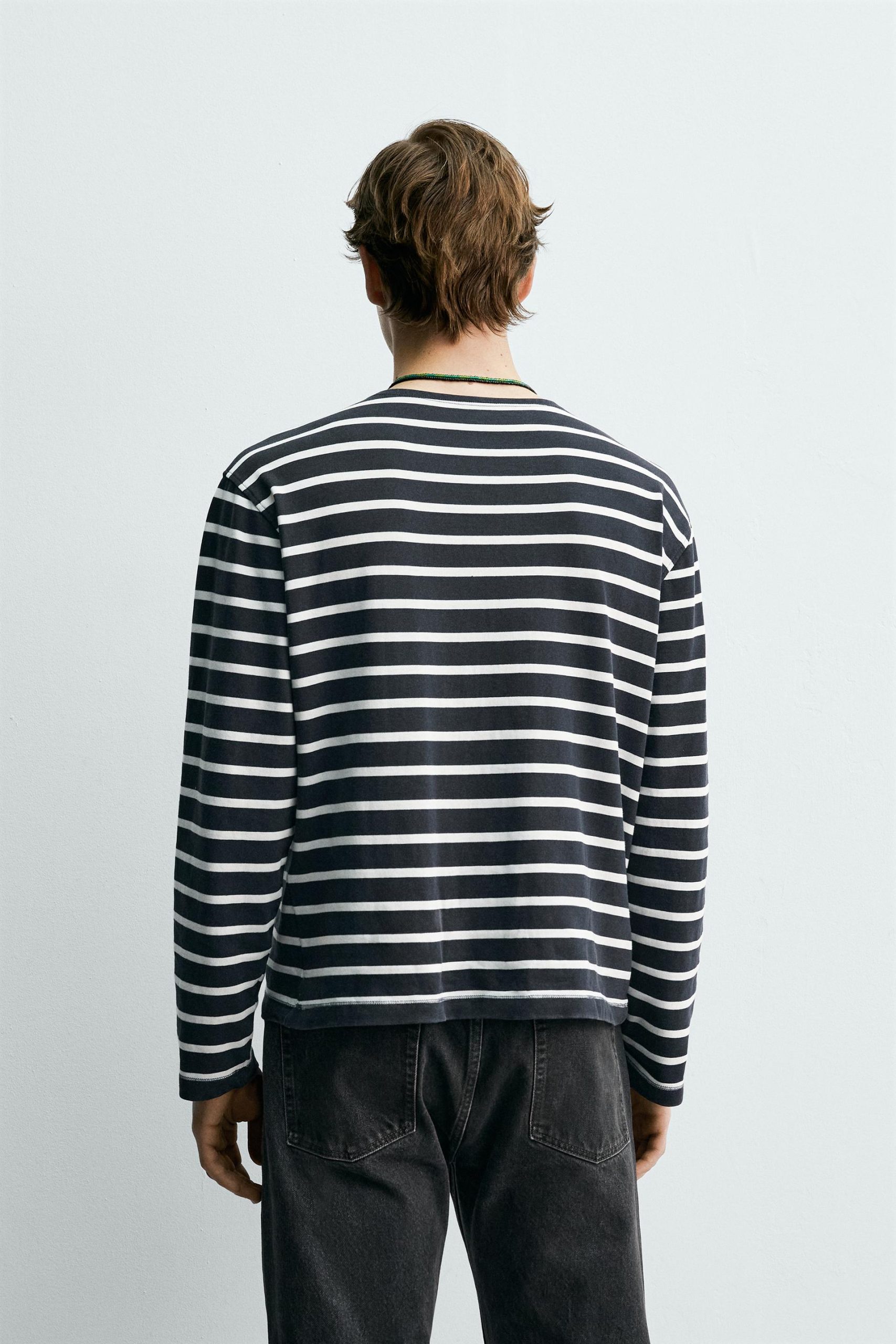 STRIPED JACQUARD T-SHIRT AARON LEVINE X ZARA MARO - Ảnh 6
