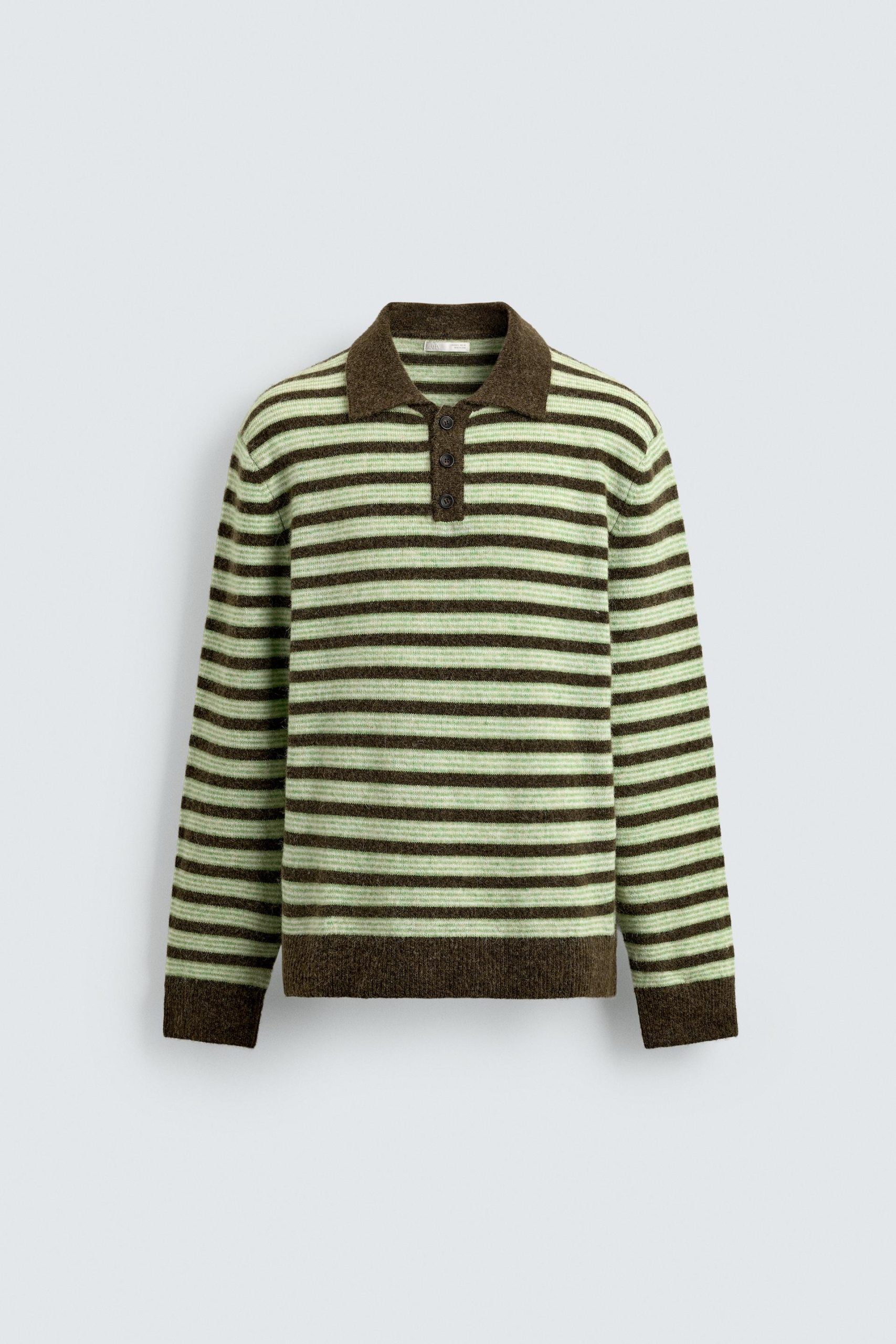 STRIPED KNIT POLO SHIRT MARO - Ảnh 3