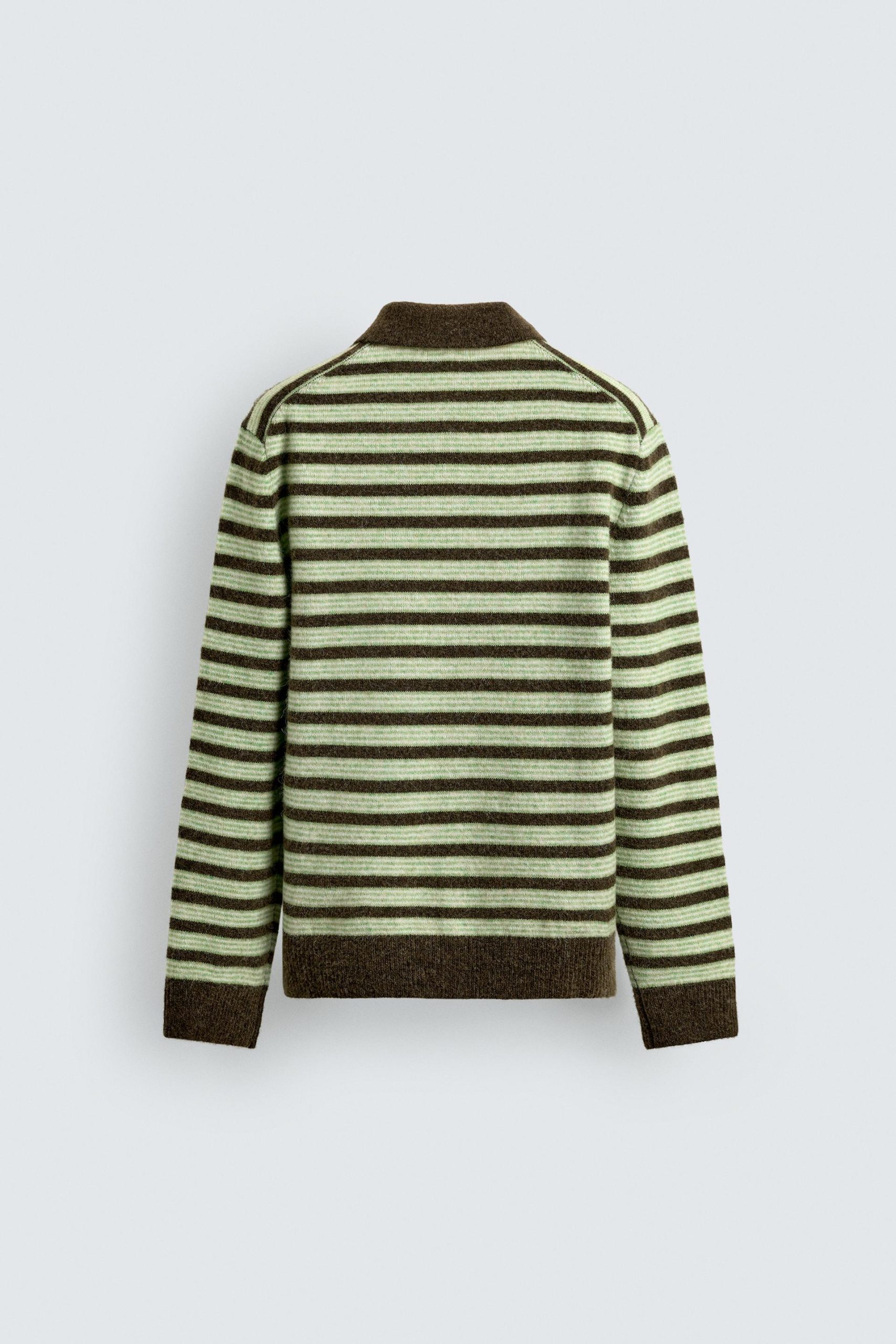STRIPED KNIT POLO SHIRT MARO - Ảnh 2