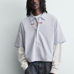 Striped Shirt With Double Effect Sleeves MARO