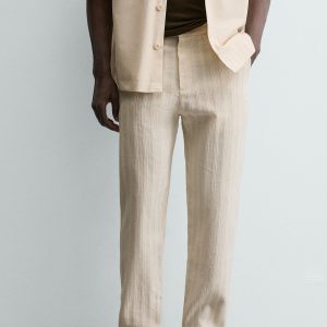 Striped Structured Chino Trousers MARO