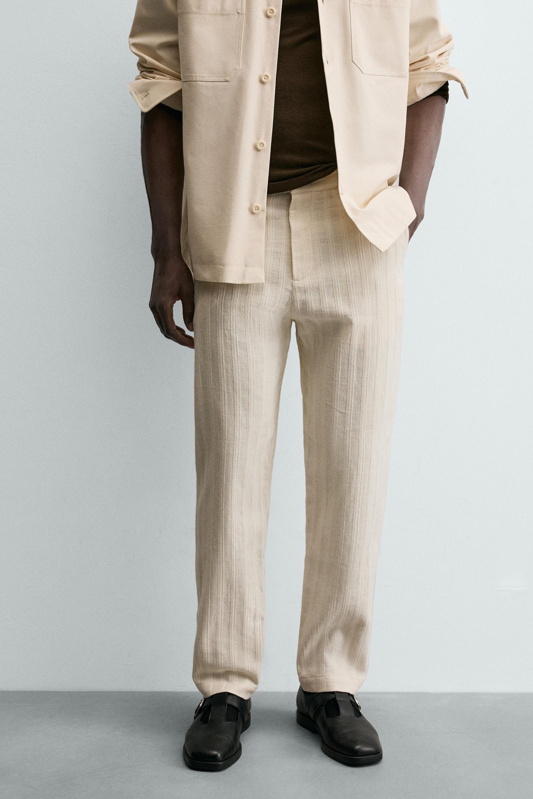 Striped Structured Chino Trousers MARO