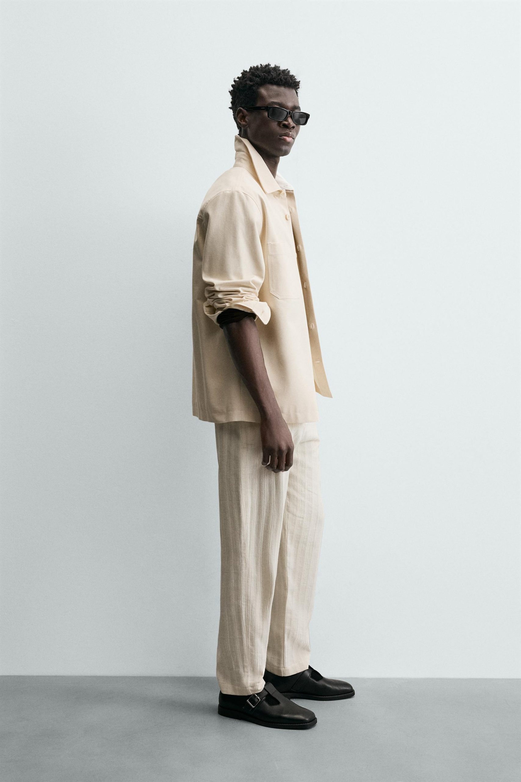 Striped Structured Chino Trousers MARO - Ảnh 6