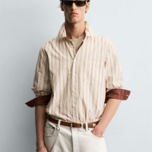 STRIPED TEXTURED SHIRT MARO
