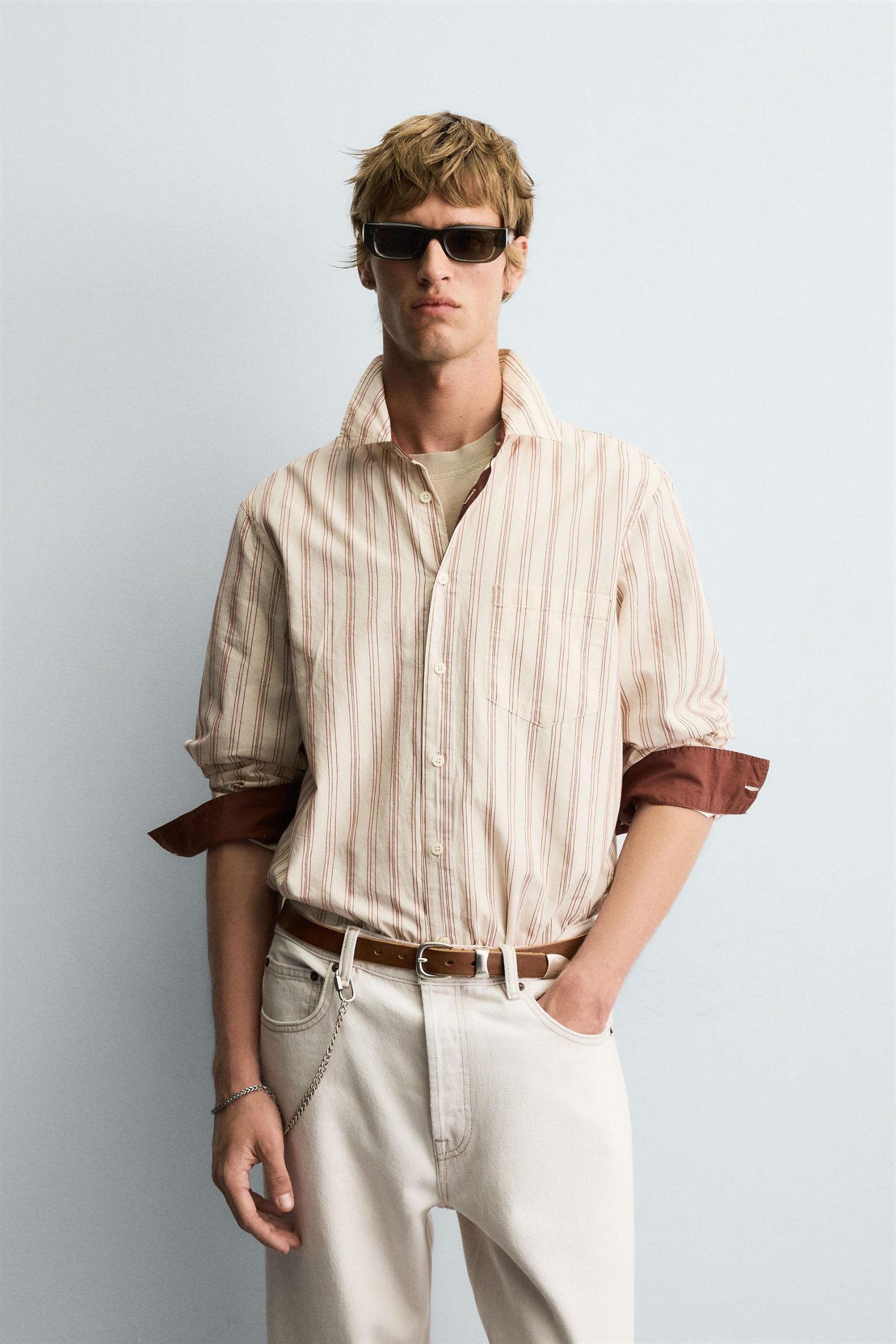 STRIPED TEXTURED SHIRT MARO