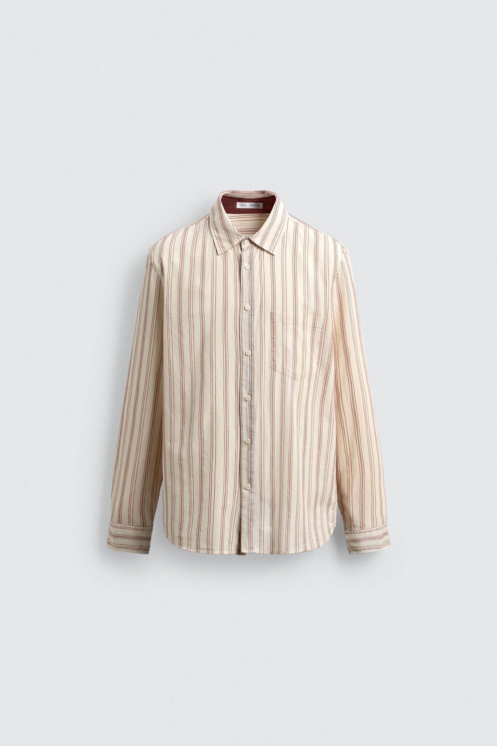 STRIPED TEXTURED SHIRT MARO - Ảnh 3