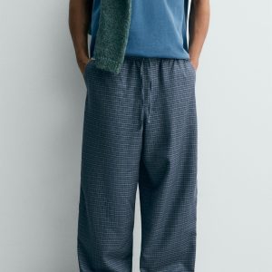 Limited Edition Baggy Fit Check Trousers MARO