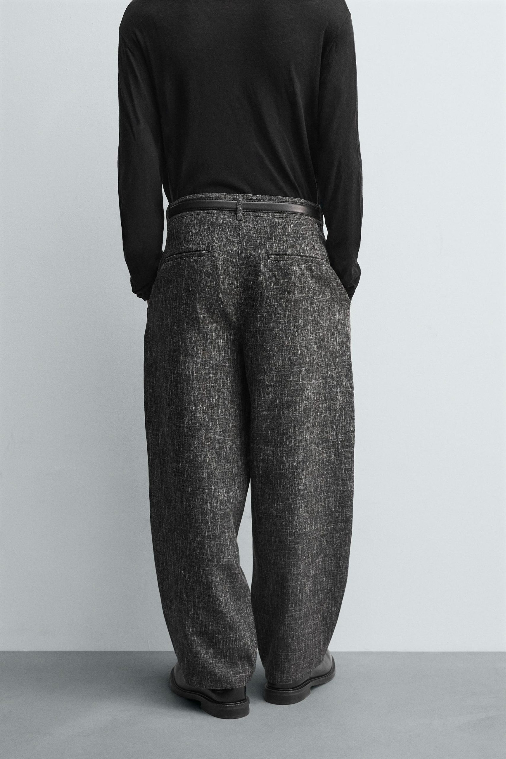 Textured Balloon Fit Trousers MARO - Ảnh 4