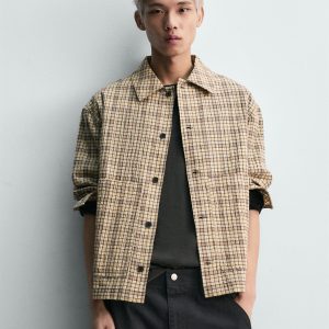 TEXTURED CHECK OVERSHIRT MARO