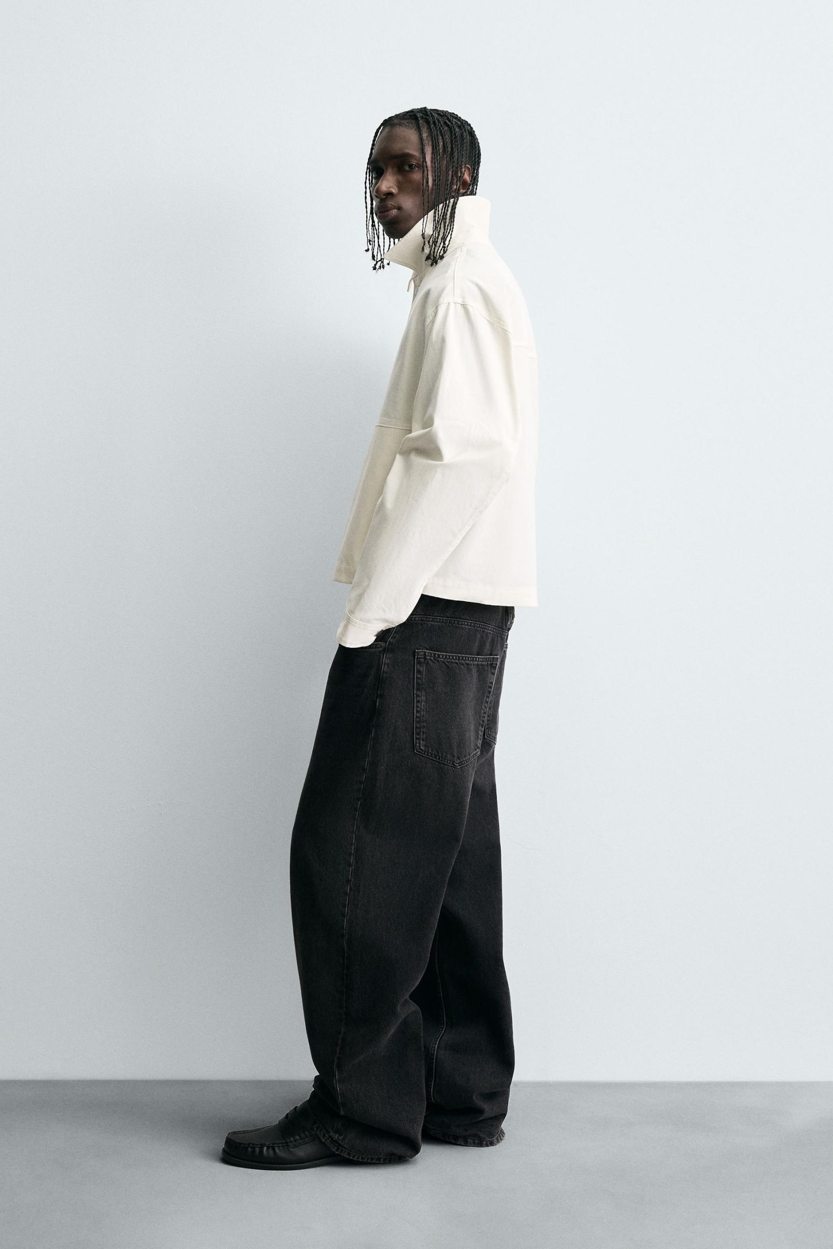 Textured Cropped Fit Overshirt MARO - Ảnh 7