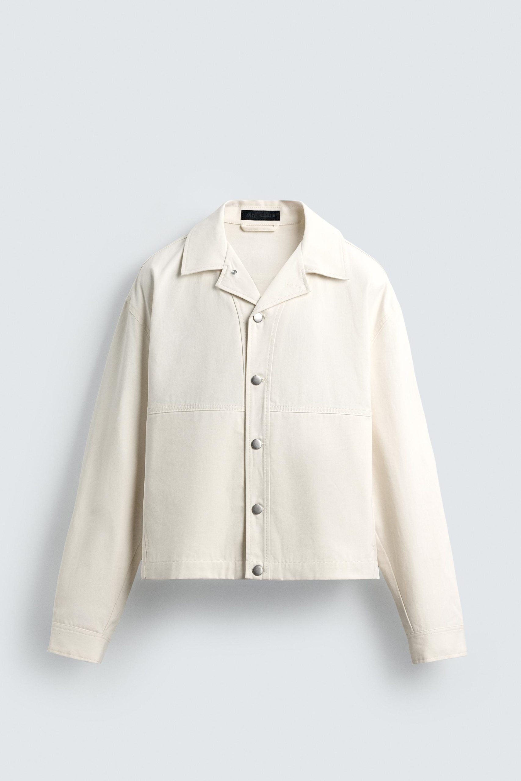 Textured Cropped Fit Overshirt MARO - Ảnh 3