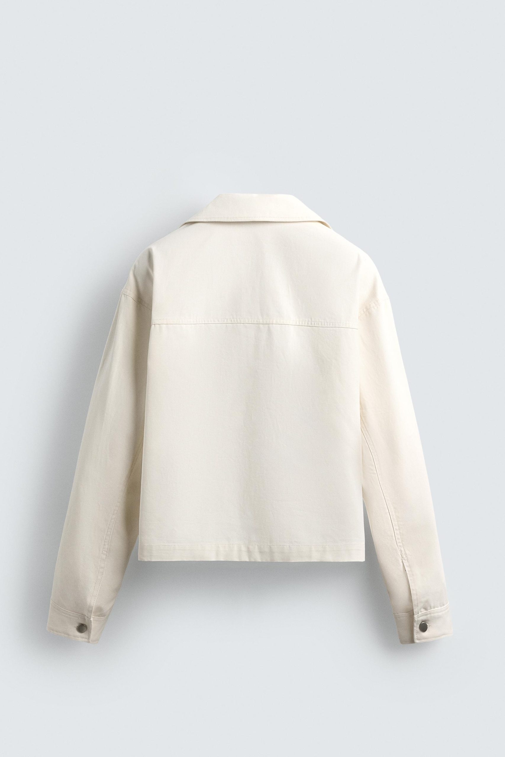 Textured Cropped Fit Overshirt MARO - Ảnh 2