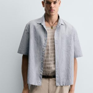 TEXTURED SHIRT WITH POCKET MARO