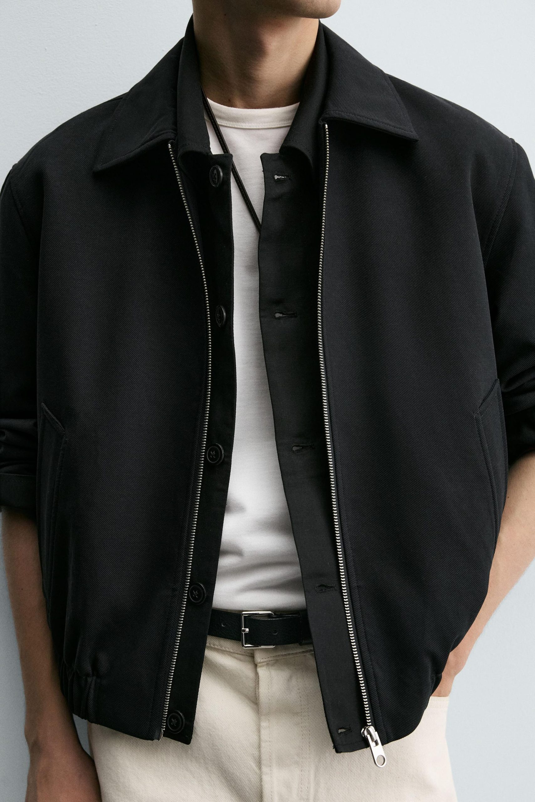 Textured Twill Jacket MARO - Ảnh 4