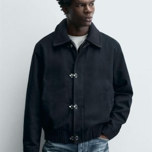 Toggle Jacket With Contrast Collar MARO