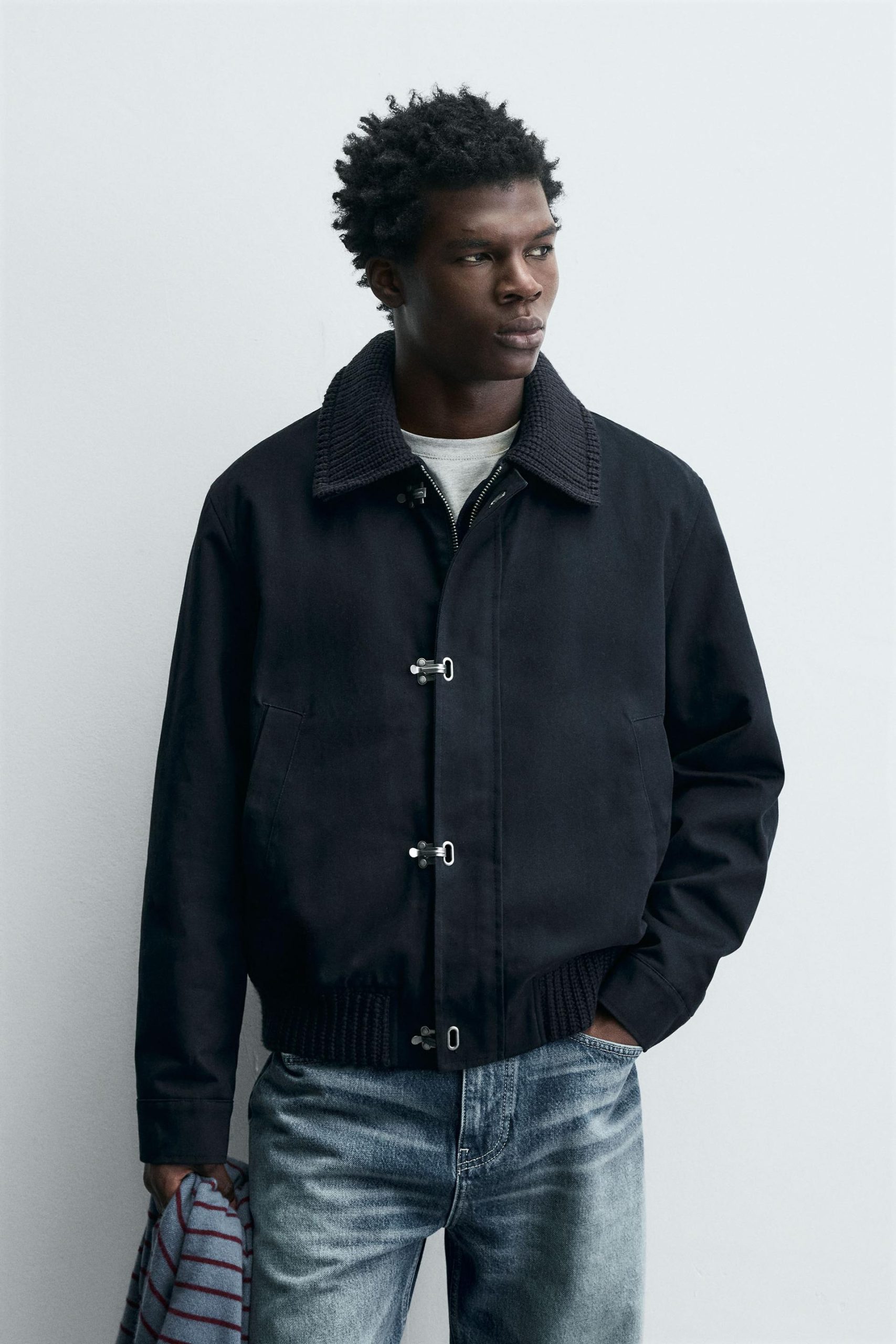 Toggle Jacket With Contrast Collar MARO