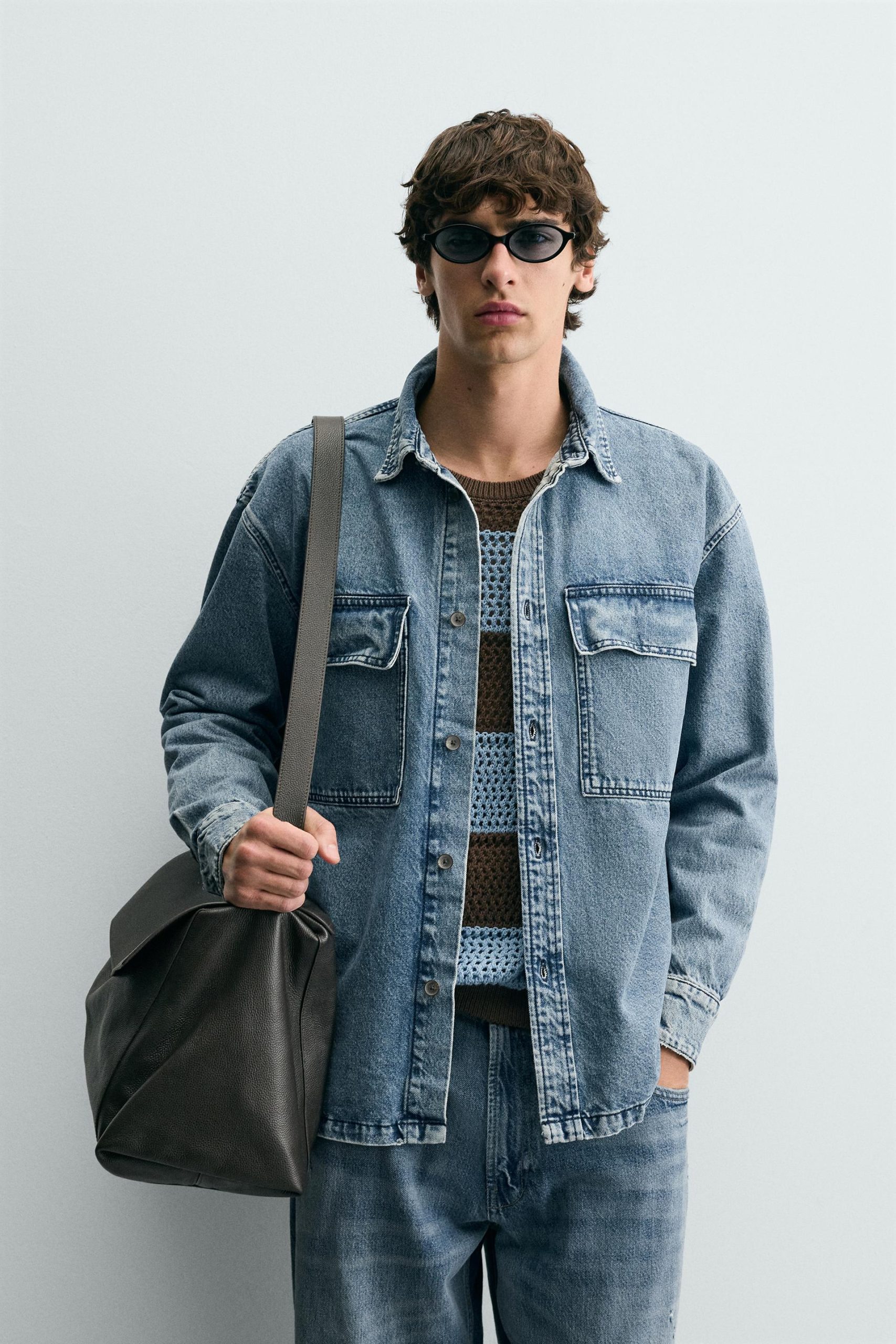 Washed Denim Overshirt With Pockets MARO