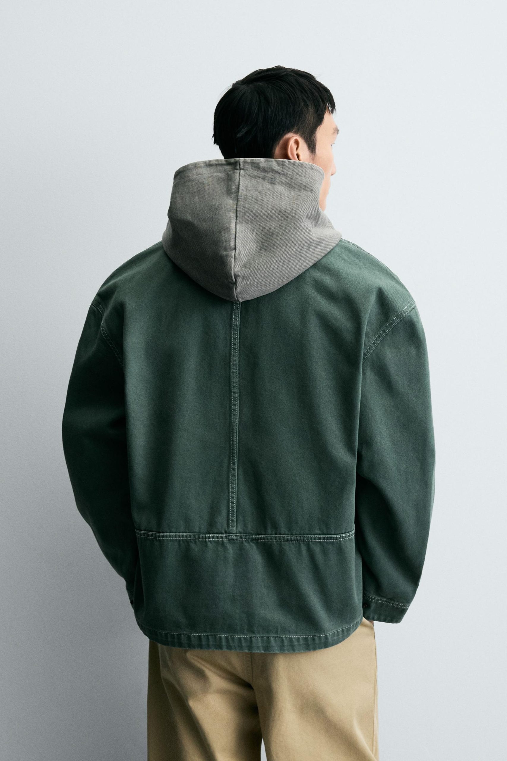 WASHED STRUCTURED OVERSHIRT MARO - Ảnh 7