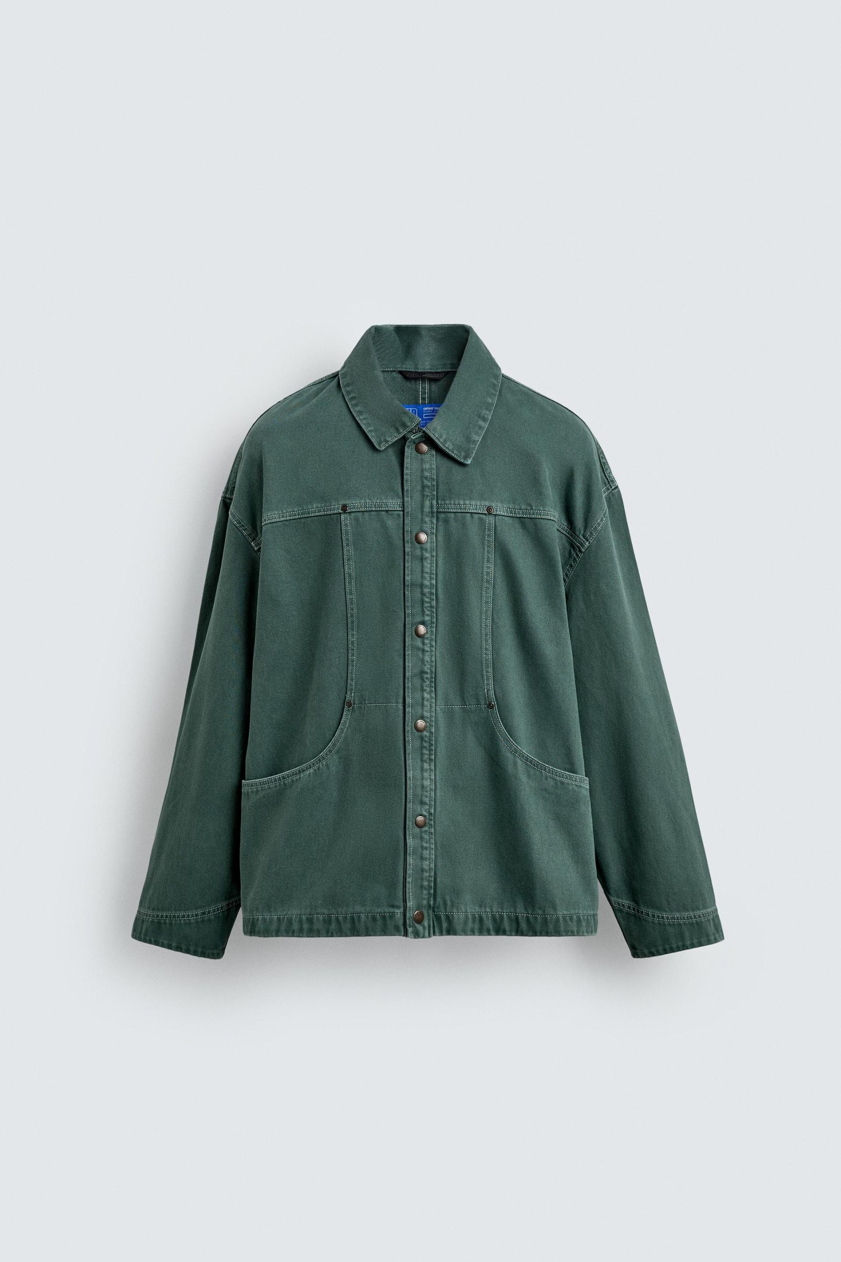 WASHED STRUCTURED OVERSHIRT MARO - Ảnh 3