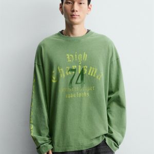 WASHED TEXT T-SHIRT MARO