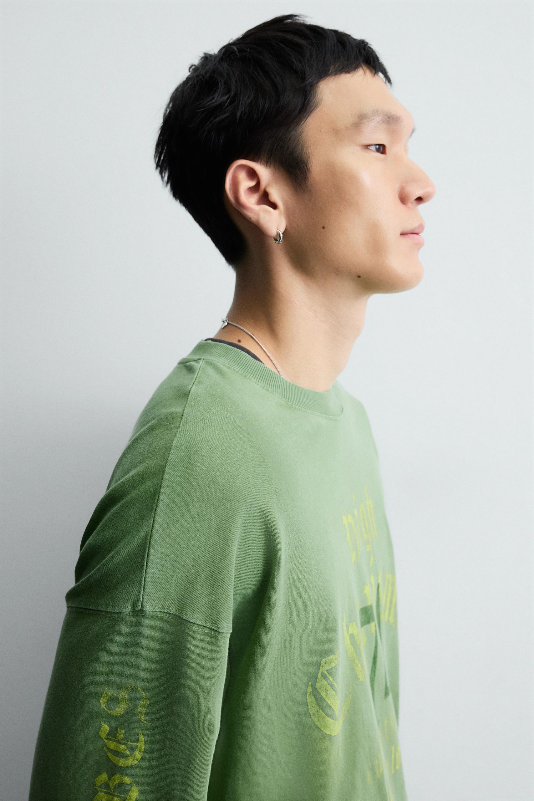 WASHED TEXT T-SHIRT MARO - Ảnh 4