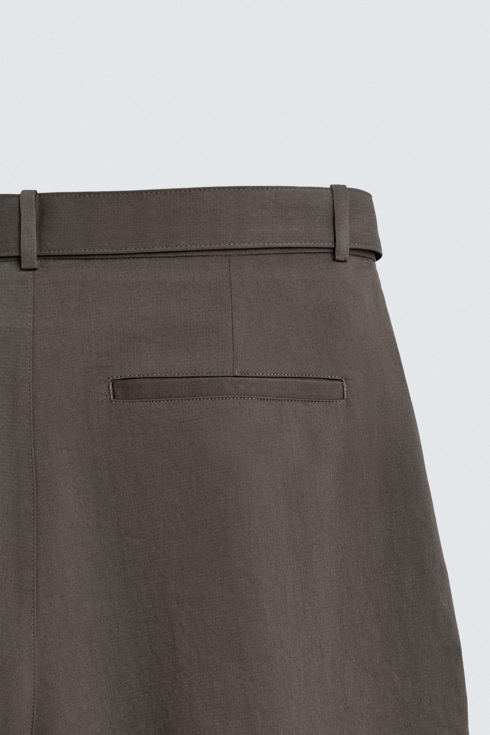 Wide-Leg Trousers With Belt MARO - Ảnh 11