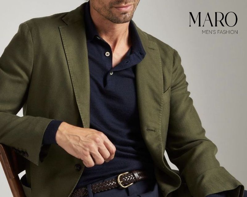 áo polo phối với áo blazer vest