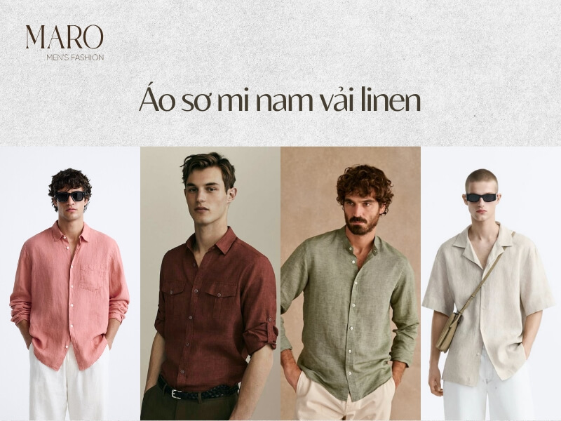 áo sơ mi nam vải linen