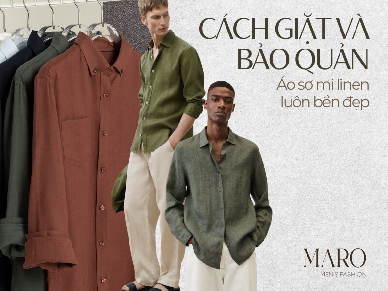 cách giặt và bảo quản áo sơ mi vải linen
