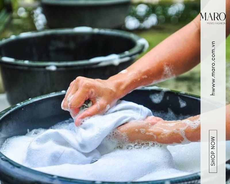 giặt vải linen bằng tay