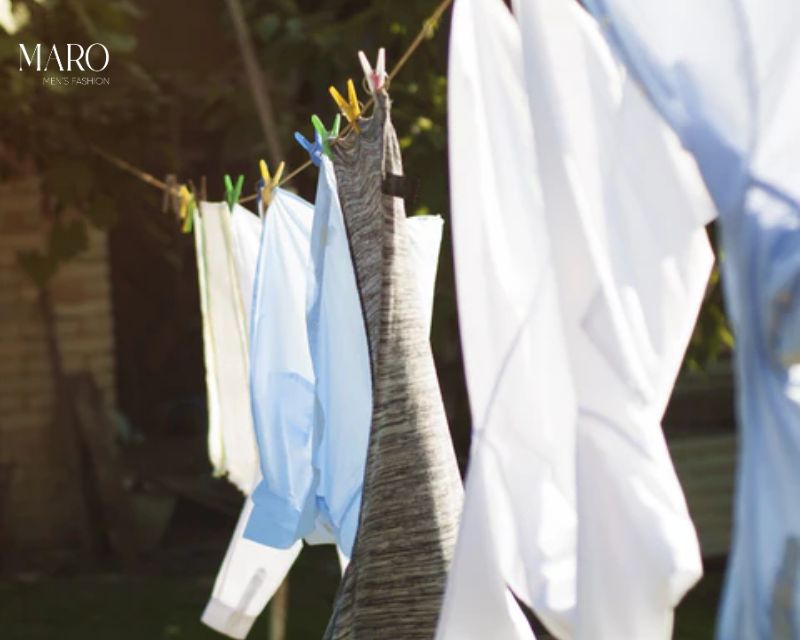 phơi khô vải linen