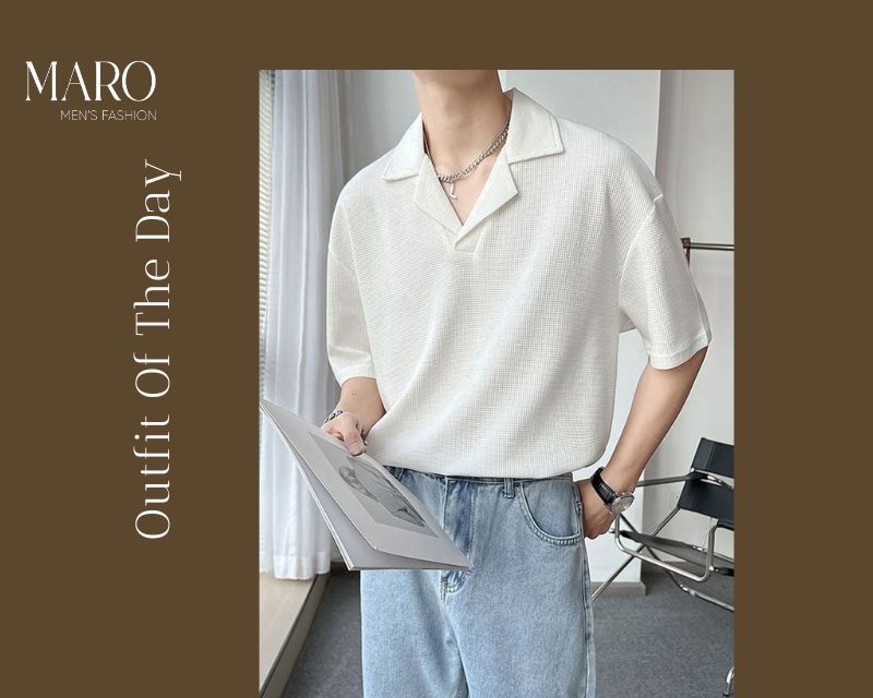 combo áo polo với quần jean