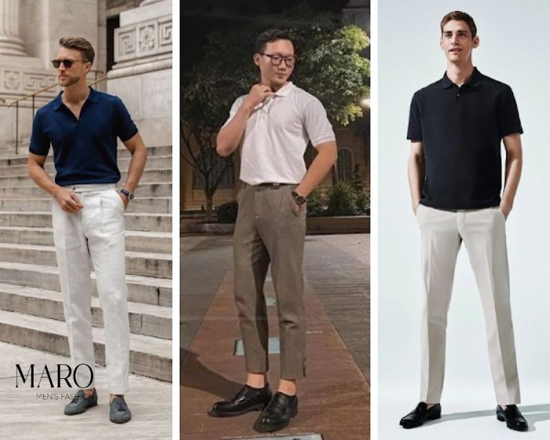 lỗi cần tránh khi mặc áo polo phối quần tây