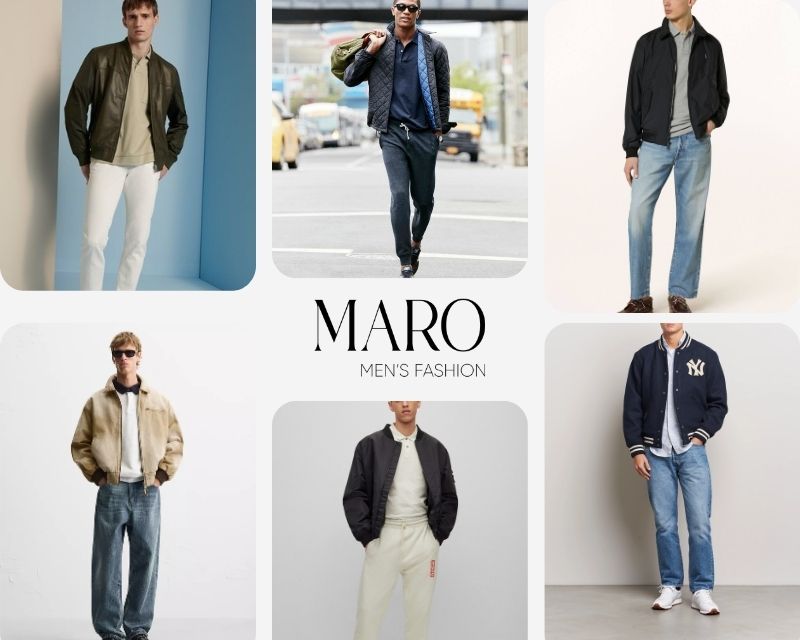 outfit polo áo khoác bomber