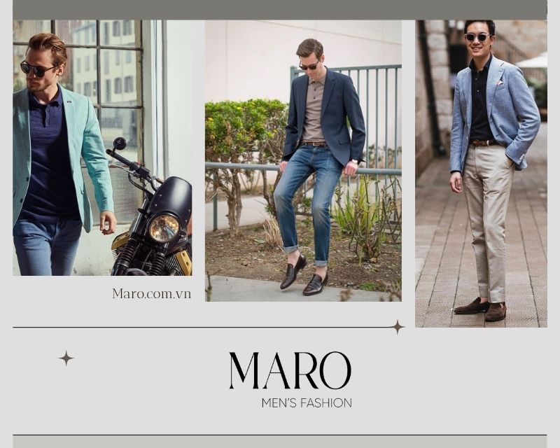phối áo polo với blazer khi dạo phố hẹn hò