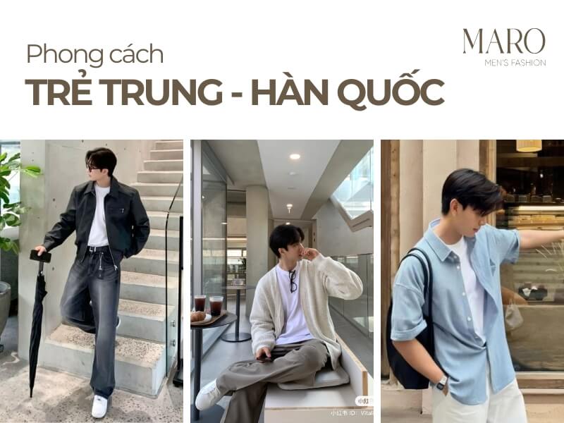 phối đồ đi chơi với người yêu nam phong cách trẻ trung hàn quốc