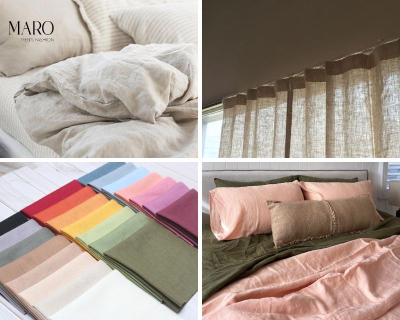 ứng dụng của vải linen tưng trong nội thất