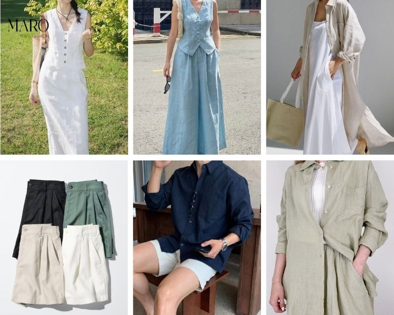 ứng dụng của vải linen tưng trong thời trang