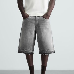 BAGGY FIT DENIM BERMUDA SHORTS MARO